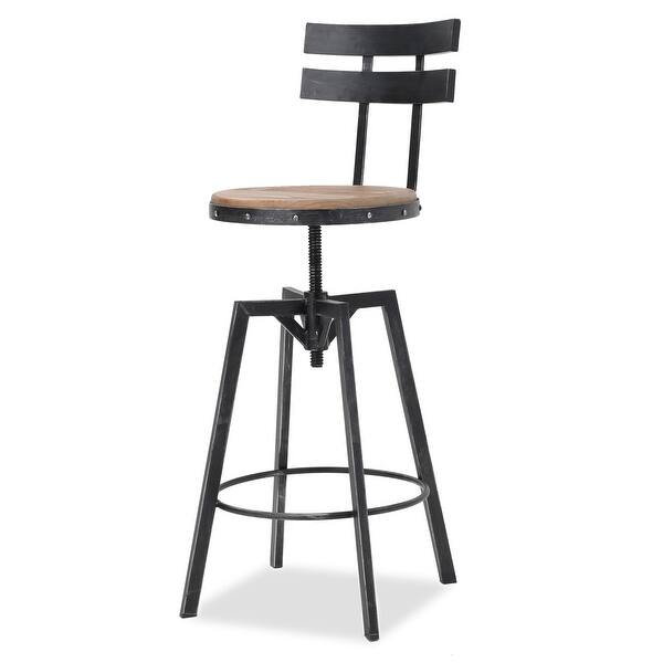 Jutte Rustic Iron Adjustable Bar Stool By Christopher Knight Home N A On Sale Overstock 14014283