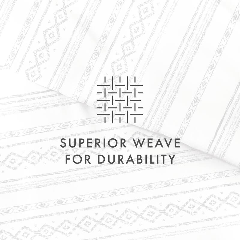 Becky Cameron Geo Threads 3-Piece Patterned Duvet Cover Set