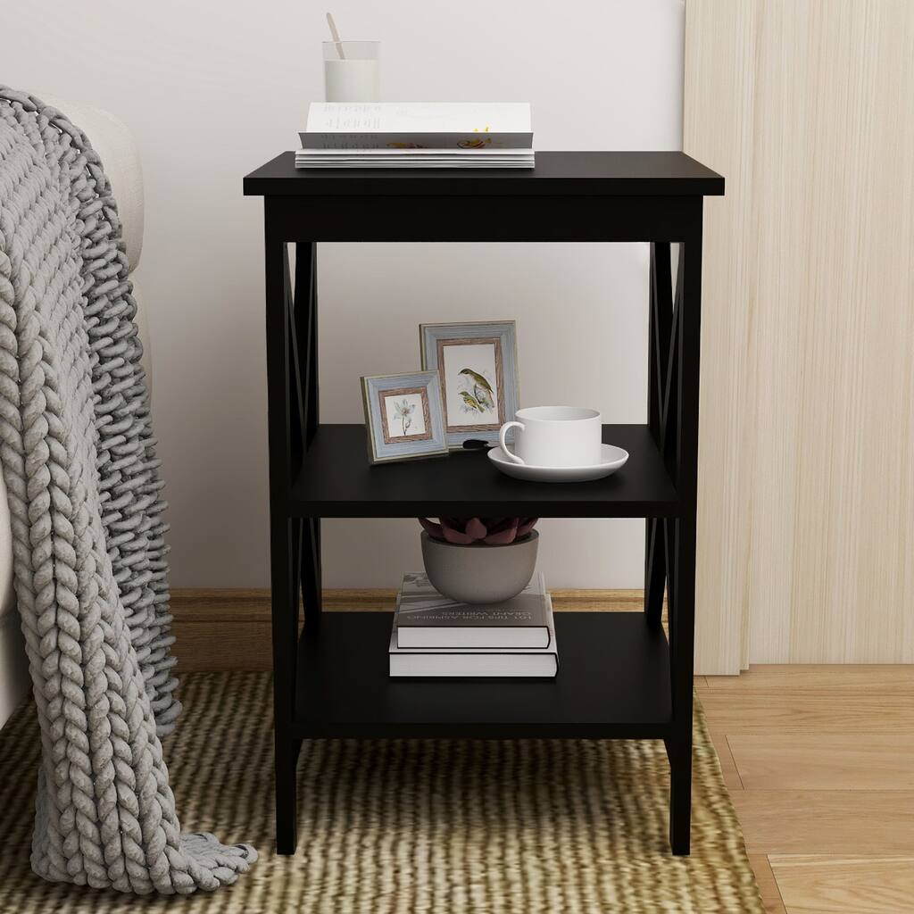 Oxford small side table black-MDF material legs - Overstock - 37566422