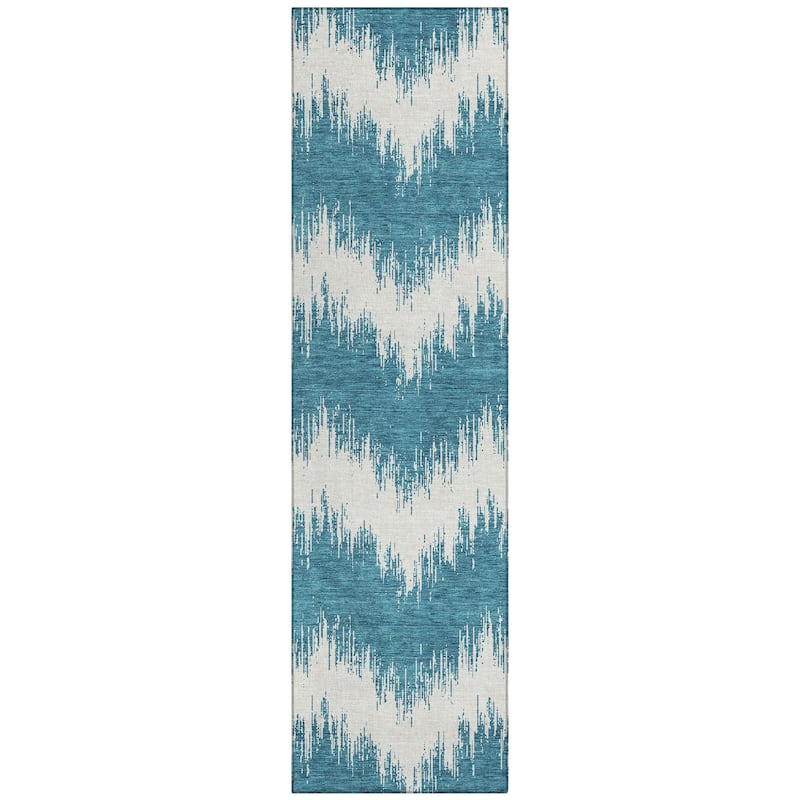 Machine Washable Indoor/ Outdoor Chantille Chevron Modern Rug