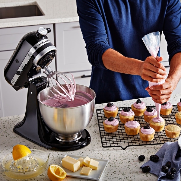 KitchenAid Onyx Black 4.5-Quart Classic Series Stand Mixer - On