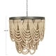 preview thumbnail 26 of 45, 2-Tier Draped Wood Bead Chandelier