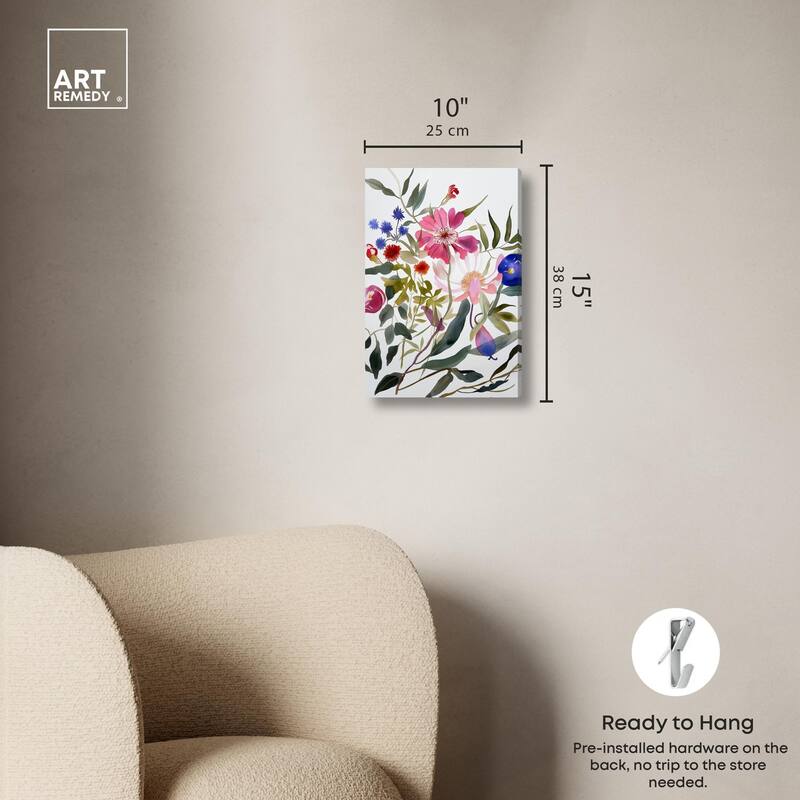Watery Petals I Canvas by Art Remedy, Gallery Wrapped