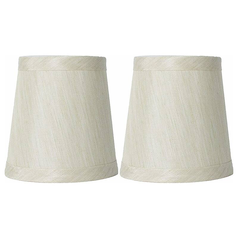 Mini Faux Silk Chandelier Lamp Shade, Clip On, 4 inch Bottom Diameter, 4.75" Height