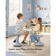 preview thumbnail 9 of 25, Kids Wobble Chair for Active Sitting - Enhances Focus and Classroom Engagement 18.1"H - Pale Blue and Dove Grey