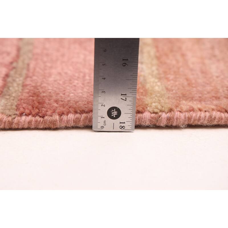 ECARPETGALLERY Hand-knotted Peshawar Ziegler Salmon Wool Rug - 5'0 x 6'10