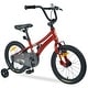preview thumbnail 6 of 18, 16 Inch Road City Bike For Toddlers Kids, Steel Frame Road Bike With Training Wheels, Lightweight Kids City Bike Red
