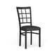 preview thumbnail 27 of 25, Window Back Metal Restaurant Chair - 16.75"W x 20"D x 36.5"H - 16.75"W x 20"D x 36.5"H black vinyl seat/black metal frame