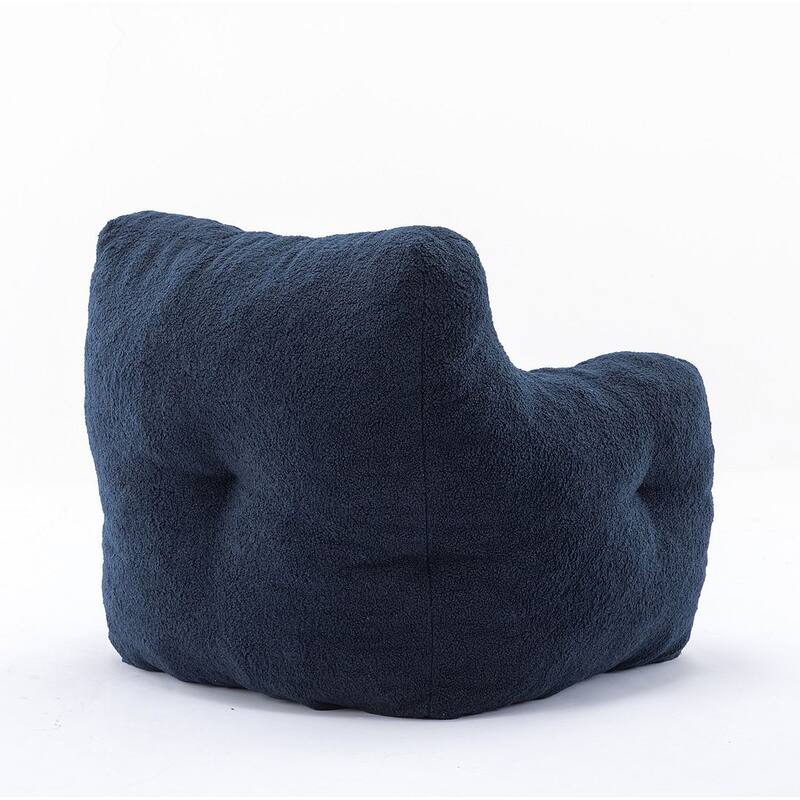 Soft Teddy Cloth Bean Bag Chair Tufted Foam Filling