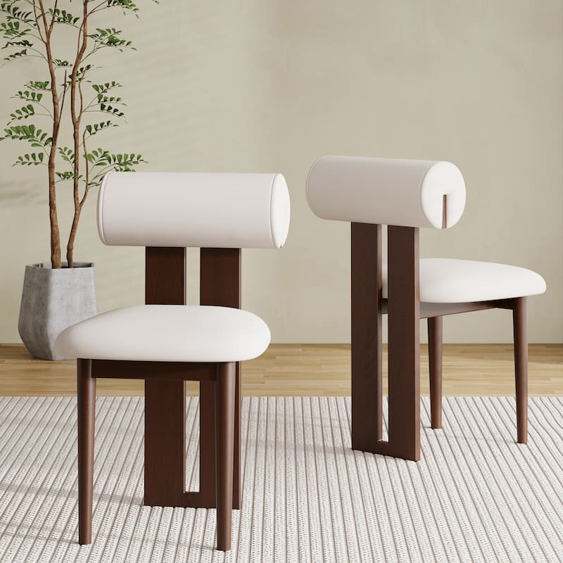 Modern Solid Wood Dining Chairs with 4 legs, Side Chairs (Set of 2)