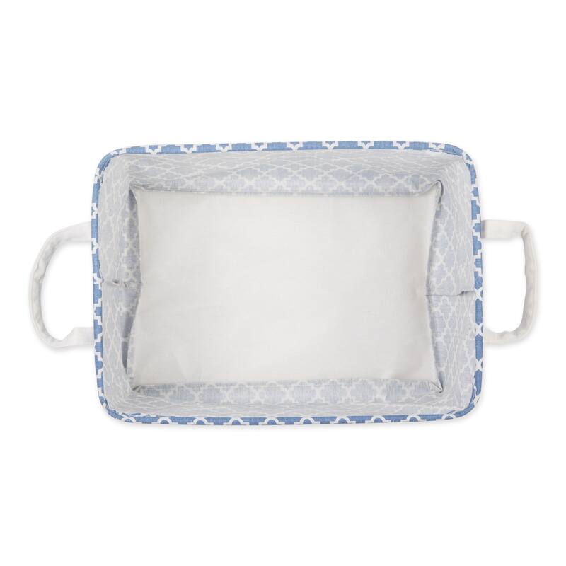 Cotton Polyester Laundry Bin Lattice Rectangle (Set of 2)