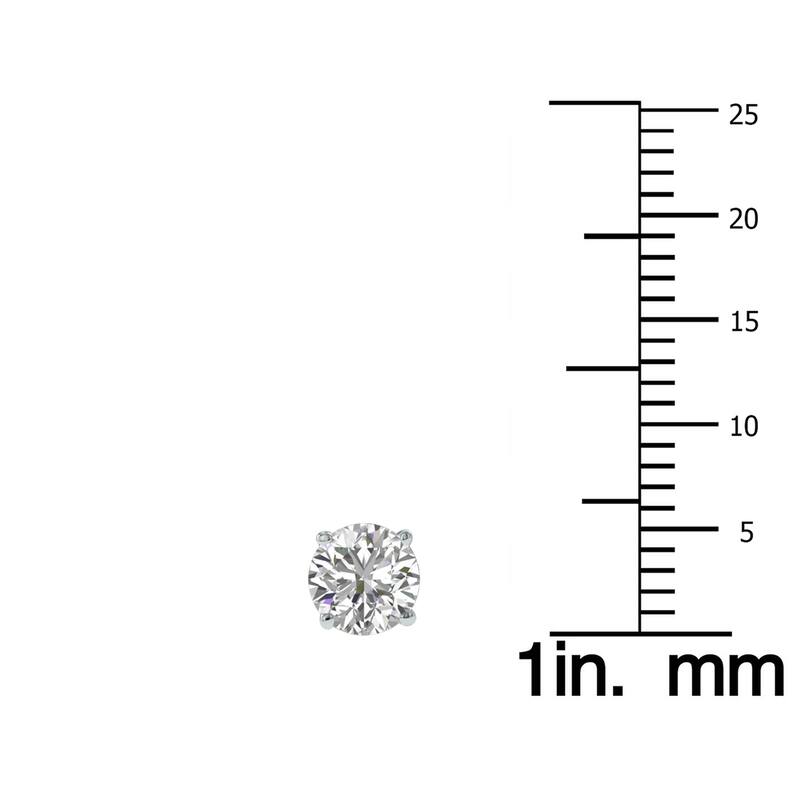 Marquee Lab Grown 1.25 Carat Total Weight Diamond Solitaire Earrings in 14K White Gold