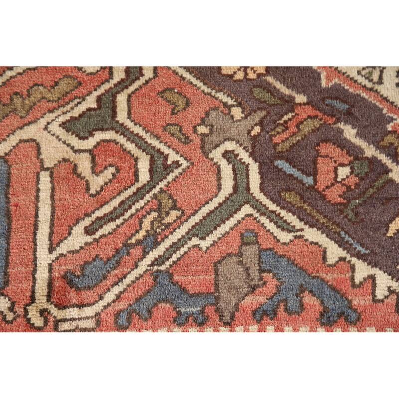 Traditional Bakhtiari Persian Vintage Rug Handmade Beige Wool Carpet - 7'1"x 10'2"