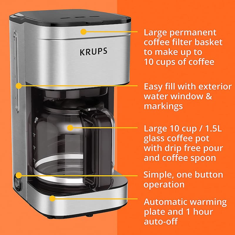 KRUPS Simply Brew 10 Cup Coffee Maker