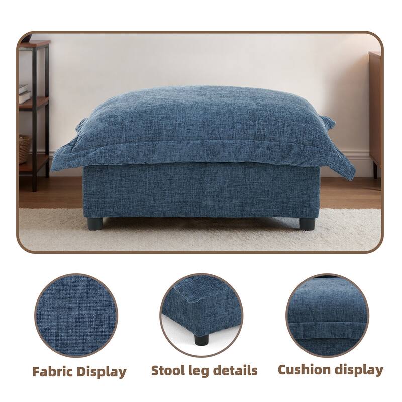 Double Layer Cushion Comfy Cloud Modular Sectional Sofa Couch Ottoman