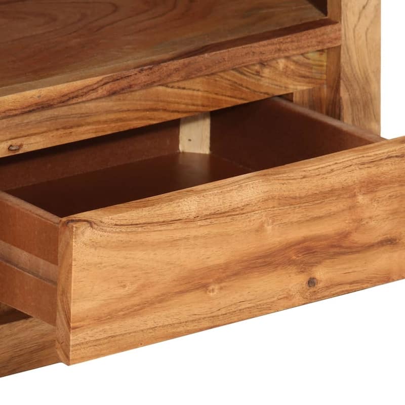 vidaXL TV Stand 34.6"x11.8"x15.7" Solid Wood Acacia - 34.6" x 11.8" x 15.7"