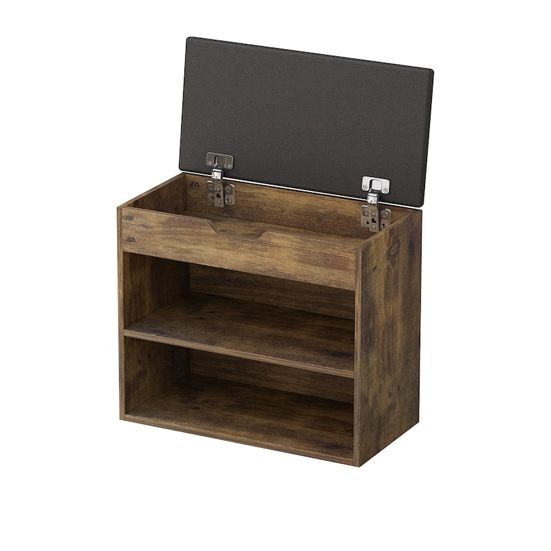 Home Shoe Changing Stool Wooden Shoes Rack Cabinet Thickened Seat