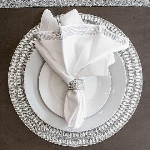 Sparkles Home Rhinestone Flower Placemat