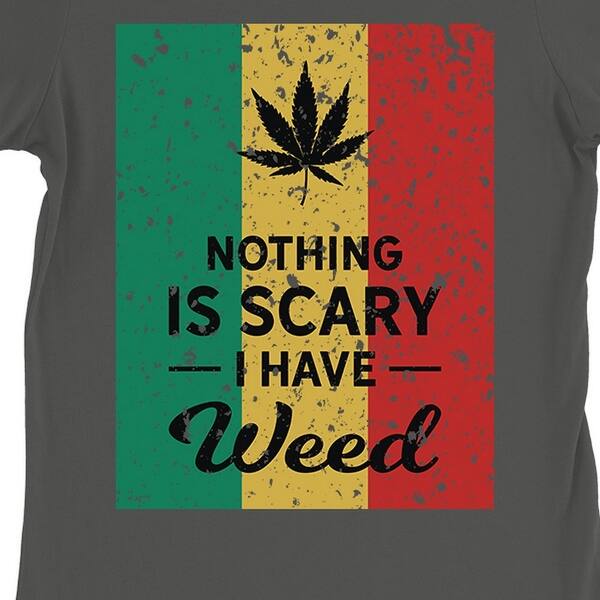 Shop Nothing Scary Weed Womens Cool Grey Good Halloween Costume T