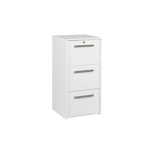 Shop Alaska White Wood Grain 3 Drawer Lateral File Overstock 32006461