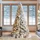 preview thumbnail 29 of 158, Glitzhome 6FT/7.5FT/9FT/11FT Snow Flocked Pre-lit Artificial Fir Christmas Trees