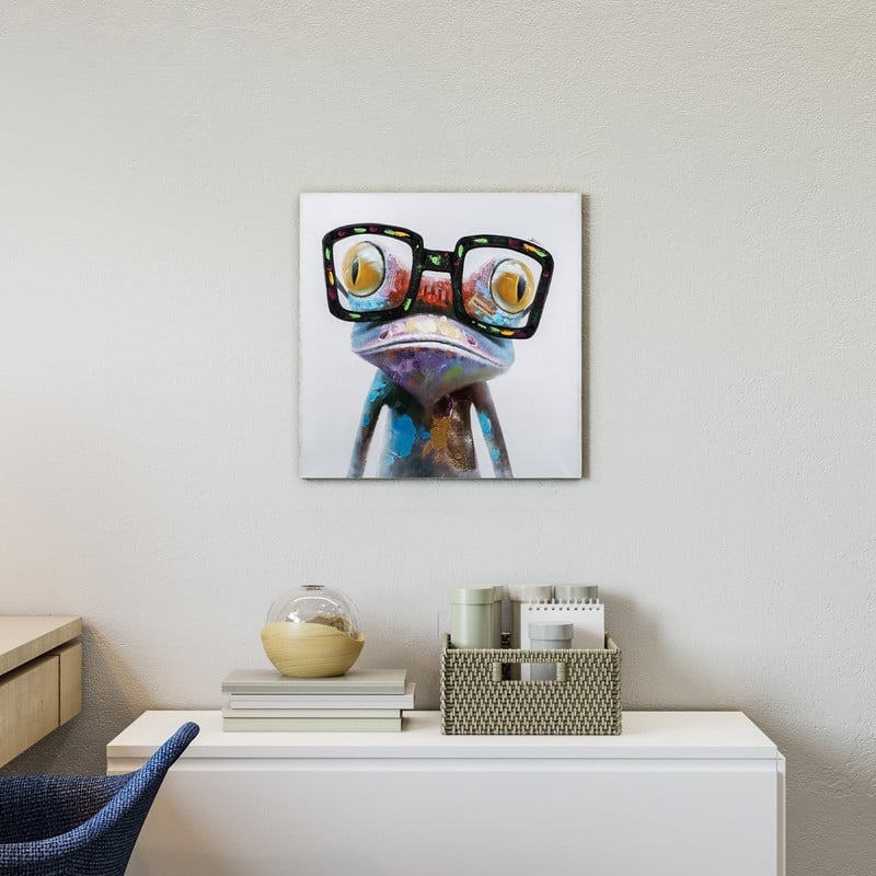 Yosemite Home Decor Hipster Froggy II Original Hand-Painted Wall Art - multi