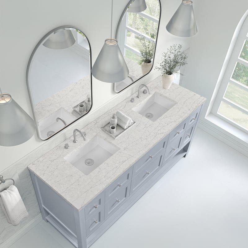 Breckenridge 72" Double Vanity, Serenity Blue - 72D - Eternal Jasmine