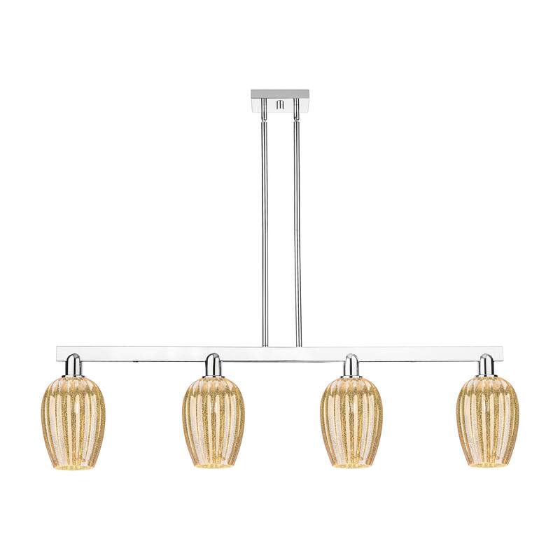 Innovations Lighting Urban Downtown - Preston - 4 Light 48" Flute Shade Stem Hung Island Light
