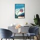 preview thumbnail 7 of 27, Oliver Gal 'Les Alpes Travel Poster' Blue Wall Art Canvas Print 20 x 30 - Black