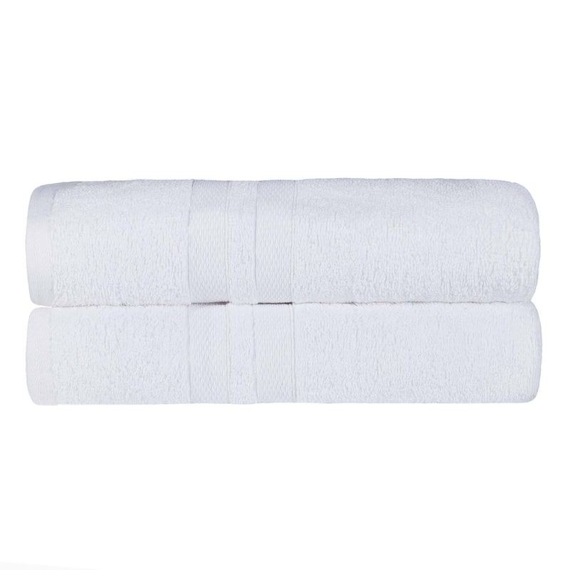 Superior Ultra-Soft Cotton Solid Medium Weight Bath Towel Set of 2