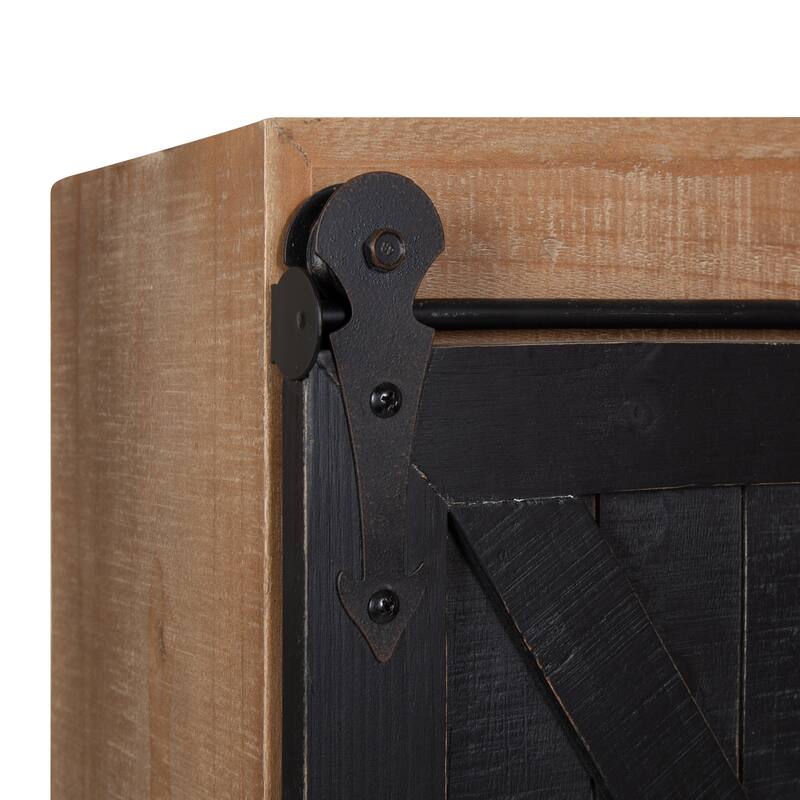 Kate and Laurel Cates Decorative Wood Cabinet with Sliding Barn Door - 22x28