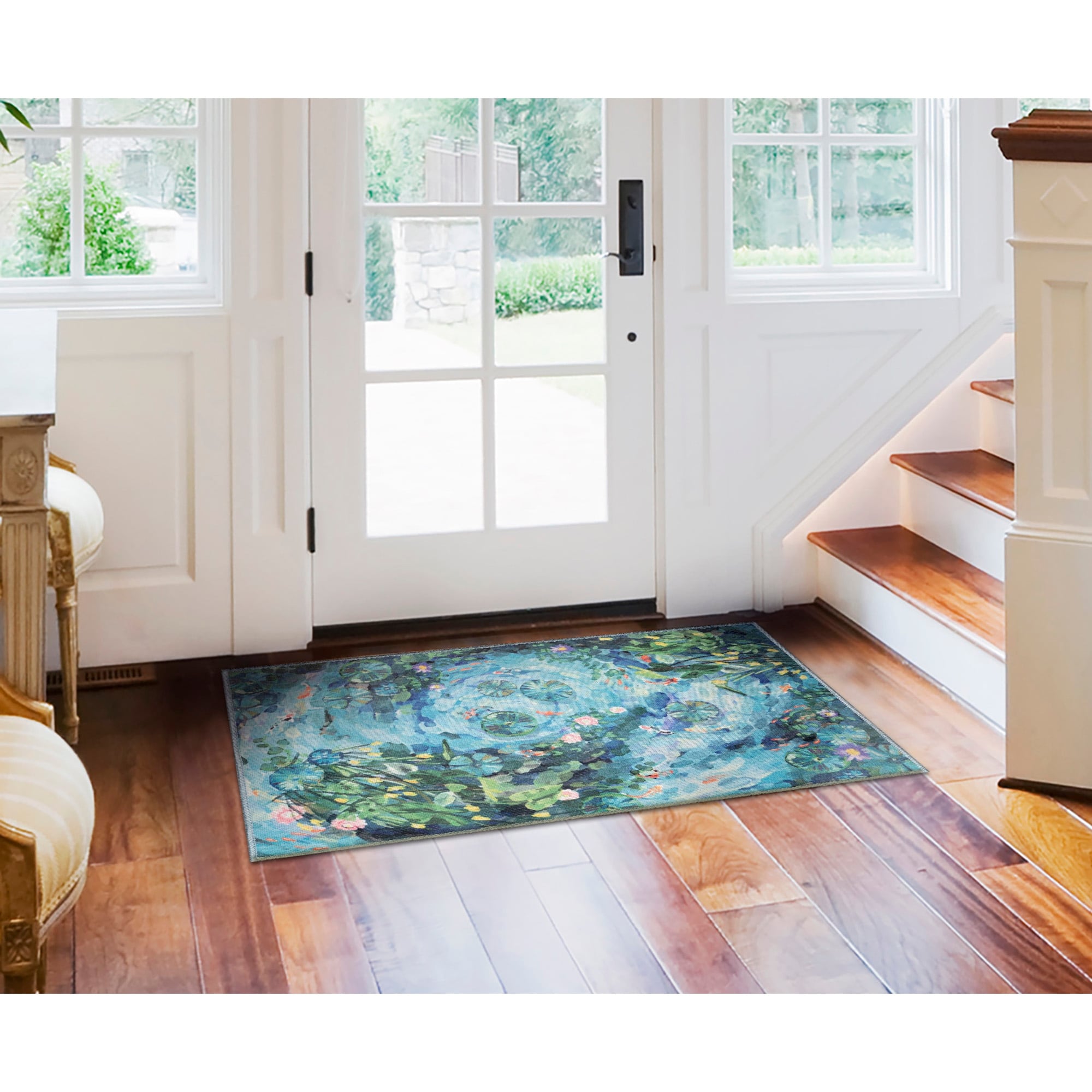 Lush Decor Impressions Peace Pond Indoor/Outdoor Mat