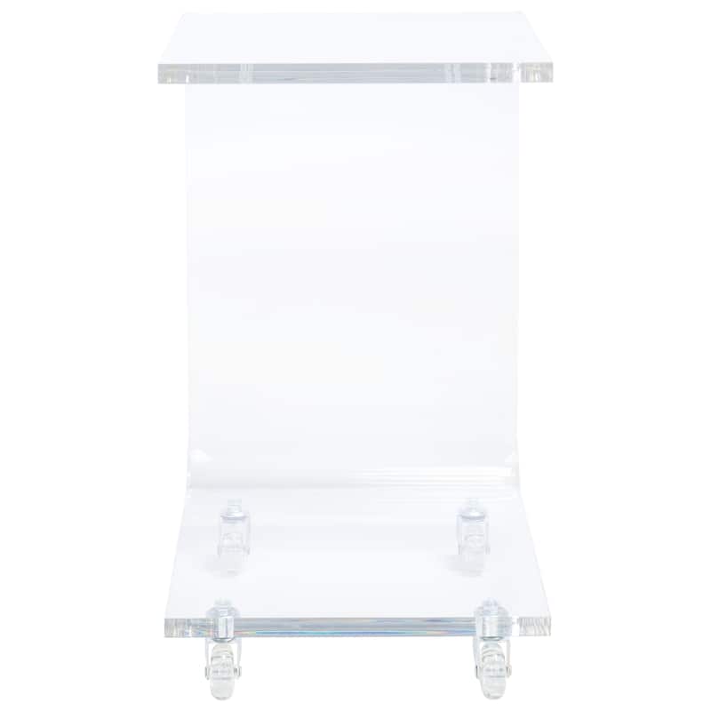 SAFAVIEH Rollins Acrylic Clear Bar Cart - 14"W x 16"D x 23"H