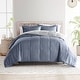 preview thumbnail 6 of 73, All-season Down Alternative Reversible Lightweight Comforter Set Stone / Light Gray - King