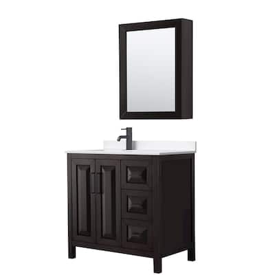Wyndham Collection WCV252536S-QTZ-UNSMED Daria 36" Free Standing