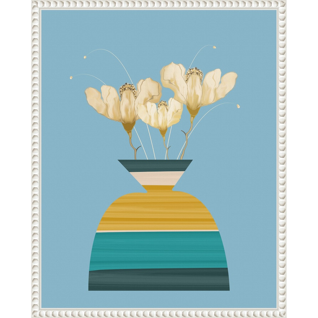 Potted Florals Wood Anemone by Sannel Larson Framed Canvas Wall Art Print