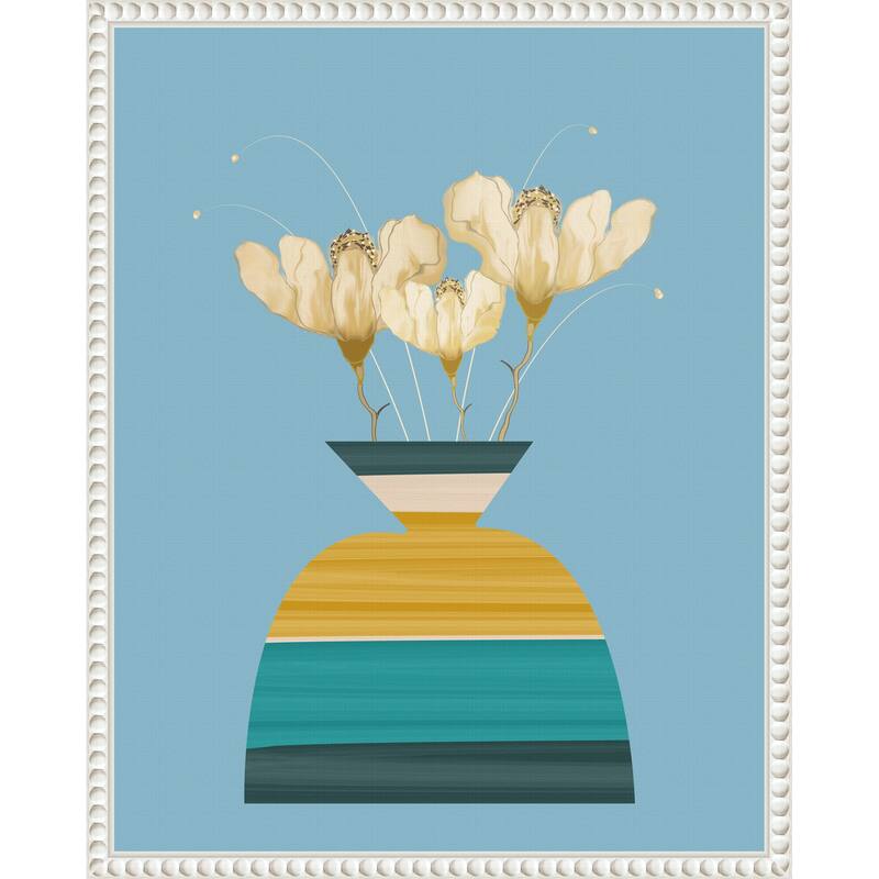 Potted Florals Wood Anemone by Sannel Larson Framed Canvas Wall Art Print