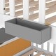 preview thumbnail 7 of 7, Full over Full Bunk Bed with Twin Size Trundle,Farmhouse Bed with Drawer and Storage Box,Housebed