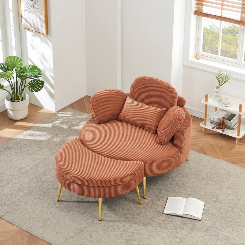 61 Inches Comfortable Seat Small Sofa with Small End Table