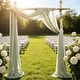 preview thumbnail 11 of 10, 3 Panels Wedding Arch Draping Fabric, 2.5x19.5 ft Chiffon Draping Fabric, Wedding Arbor Drapery for Ceremony Reception