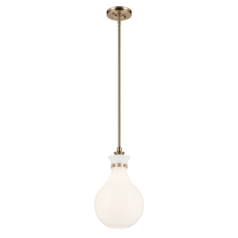 Kichler Lighting Laria 9.75 Inch 1 Light Pendant with Opal Glass in Champagne Bronze