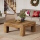 preview thumbnail 25 of 33, 39.4-Inch Square Coffee Table for Living Room, Farmhouse All Wooden Center Table