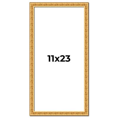 11x23 Frame Gold Real Wood Picture Frame Width 1 inches | Interior