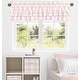 preview thumbnail 2 of 4, Pink Buffalo Plaid Check Window Curtain Valance - Blush White Shabby Chic Woodland Rustic Country Farmhouse Tiered Ruffled