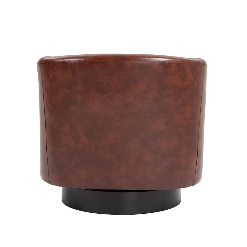 2 Set 360°Swivel Fabric Accent Chairs Barrel Armchairs