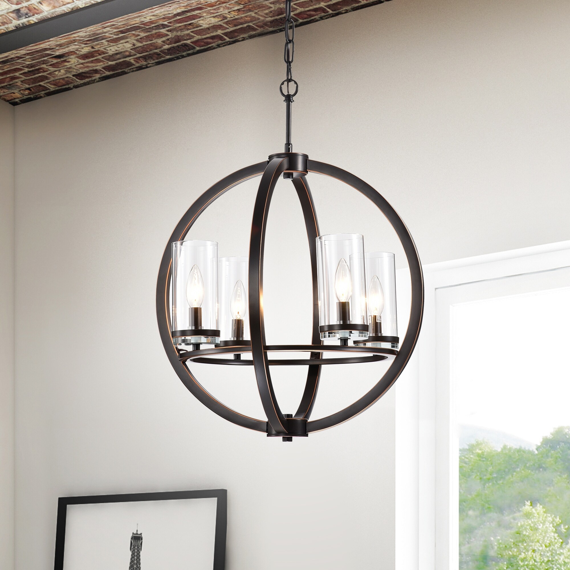 oil rubbed bronze sphere chandelier