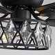 preview thumbnail 14 of 33, 52" Flush Mount 5-Blade Modern Crystal Indoor Ceiling Fan with Light Kit and Remote