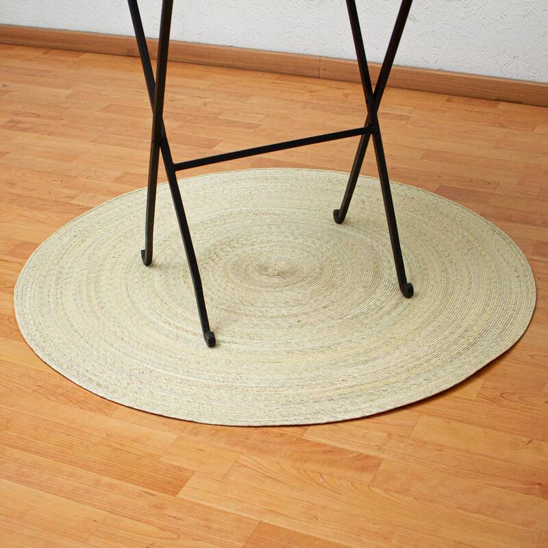 Novica Handmade Single Braided Circles Palm Fiber Floor Mat - 9'3" x 12'3"