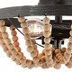 preview thumbnail 9 of 9, River of Goods Doxon Brown/Brown Metal and Wood 15-inch Semi-Flush Mount Ceiling Light - 15" x 15" x 7.5"