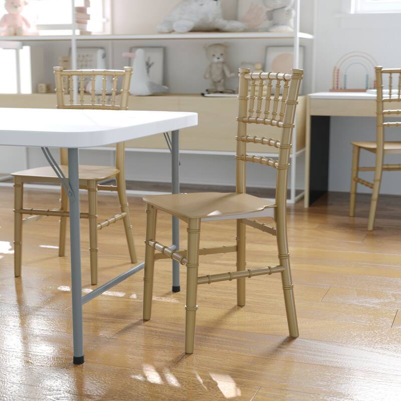 Child's Classic Resin Chiavari Chair for All Occasions - 12"D x 12"W x 24.75"H